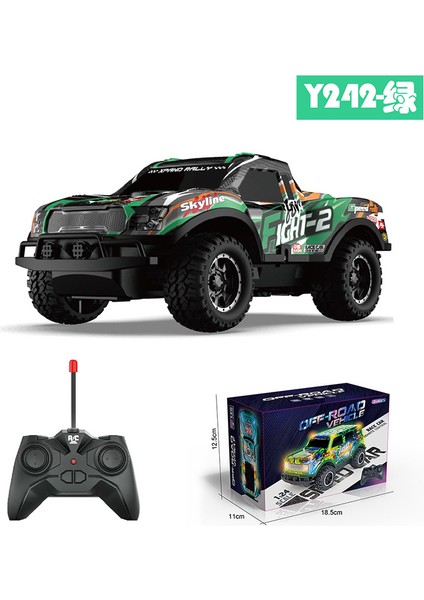 Yeni 1:24 Küçük Ölçekli Off-Road Uzaktan Kumandalı Işıklı Oyuncak Araba (Yurt Dışından)