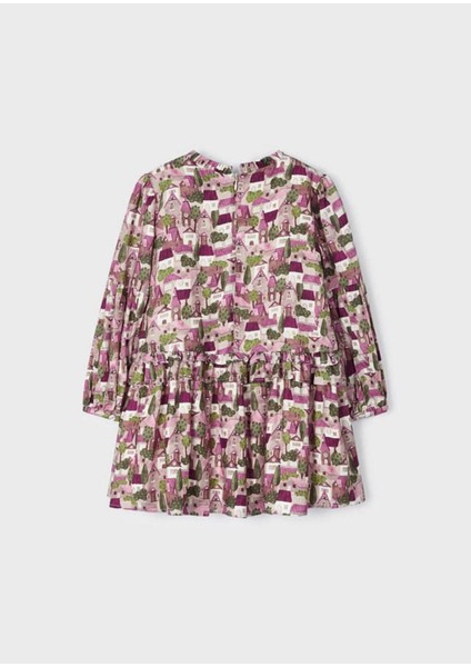 2-9 Yaş Kız Çocuk Viskos Elbise Pembe modelleri