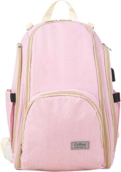 Yüksek Dereceli Su Geçirmez Açık Omuz Mumya Çantası Çok Fonksiyonlu Büyük Kapasiteli Çift Fermuarlı Tam Açık Anne ve Bebek Sırt Çantası Bebek Bezi Çantası (Yurt Dışından)