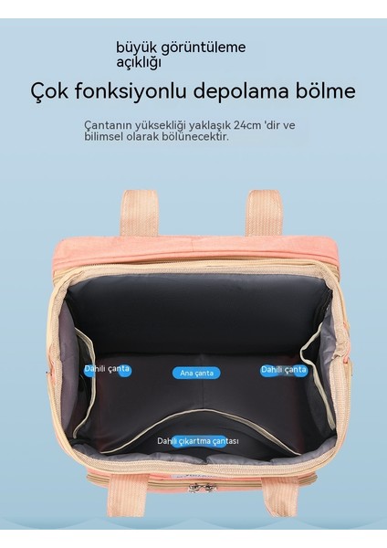 Anne Çantası Büyük Kapasiteli Omuz Bebek Çantası Hafif Çok Fonksiyonlu Bebek Anne Çantası Dışarı Çıkıyor (Yurt Dışından) fiyatları
