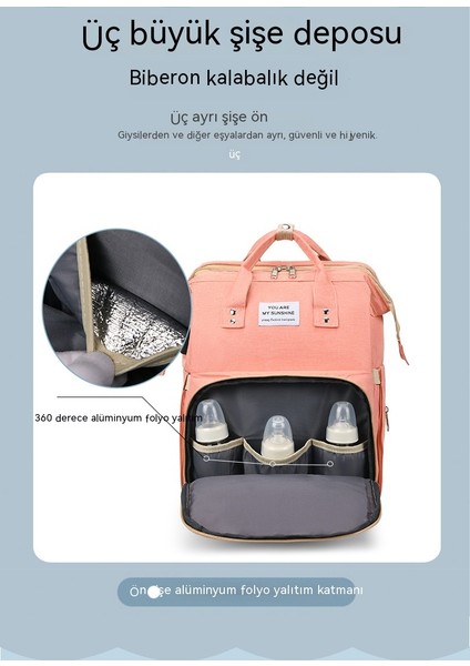 Anne Çantası Büyük Kapasiteli Omuz Bebek Çantası Hafif Çok Fonksiyonlu Bebek Anne Çantası Dışarı Çıkıyor (Yurt Dışından) modelleri