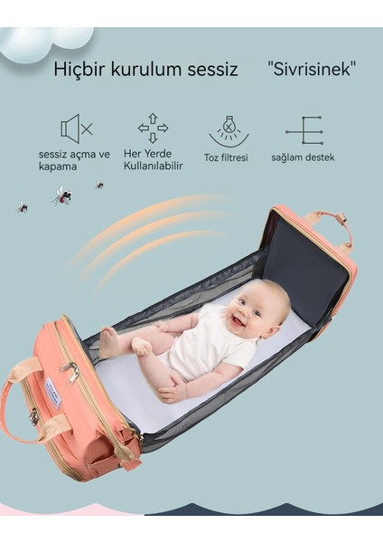 Anne Çantası Büyük Kapasiteli Omuz Bebek Çantası Hafif Çok Fonksiyonlu Bebek Anne Çantası Dışarı Çıkıyor (Yurt Dışından) indirimleri