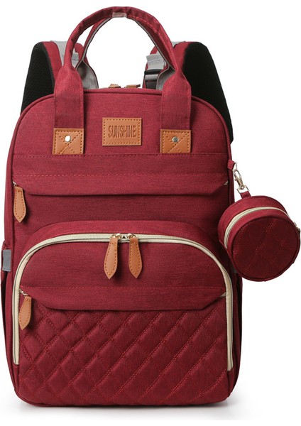 Bebek Karyolası Anne Çantası Çok Fonksiyonlu Güneşlik Cibinlik Bebek Çantası Yatak USB Şarj Anne Çantası (Yurt Dışından)