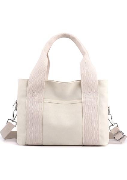 Basit ve Şık Kore Tarzı Düz Renk Büyük Kapasiteli Kanvas Çanta (Yurt Dışından)