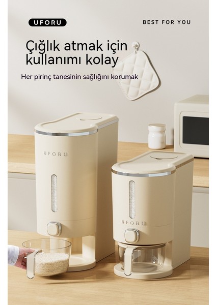 Ev Tipi Pirinç Kutusu, Haşere ve Neme Dayanıklı Pirinç Taneleri Üzerine Basılır, Pirinç Depolama ve Depolama Pirinç Tankları, Mutfak Gıda Sınıfı Mühürlü Pirinç Kovaları, 5kg (Yurt Dışından) modelleri