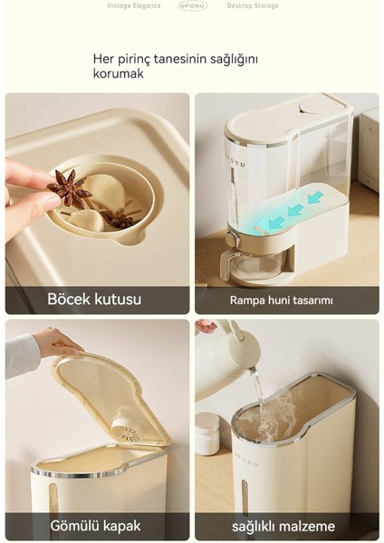 Ev Tipi Pirinç Kutusu, Haşere ve Neme Dayanıklı Pirinç Taneleri Üzerine Basılır, Pirinç Depolama ve Depolama Pirinç Tankları, Mutfak Gıda Sınıfı Mühürlü Pirinç Kovaları, 5kg (Yurt Dışından) fırsatları