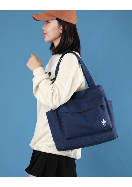 Omuz Çantası Kadın Çantası ve Şık Kore Versiyonu Büyük Kapasiteli Taşınabilir Moda Vahşi Japon Tuval Çanta (Yurt Dışından) modelleri