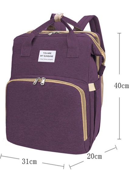 Taşınabilir Katlanabilir Cibinlik Beşik Anne Çantası Çok Fonksiyonlu Dışarı Hafif Büyük Kapasiteli Rahat Omuz Bebek Çantası (Yurt Dışından)