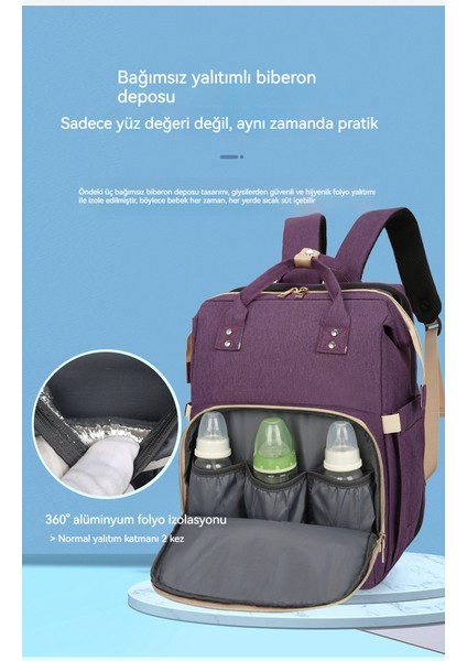 Taşınabilir Katlanabilir Cibinlik Beşik Anne Çantası Çok Fonksiyonlu Dışarı Hafif Büyük Kapasiteli Rahat Omuz Bebek Çantası (Yurt Dışından) fırsatları