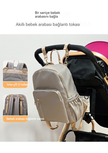 Hırsız Anne Çanta Kore Versiyonu Büyük Kapasiteli Yalıtımlı Anne ve Bebek Çanta Moda Tite Çanta Anne Bebek Eşyaları (Yurt Dışından)