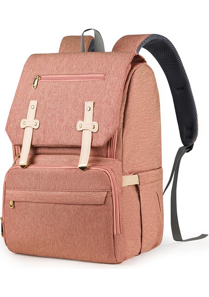 Omuz Mumya Çanta USB Şarj Çok Fonksiyonlu Su Geçirmez Anne Çanta Süt Depolama Yalıtımı Çanta Büyük Kapasiteli Anne Bebek Çanta (Yurt Dışından)