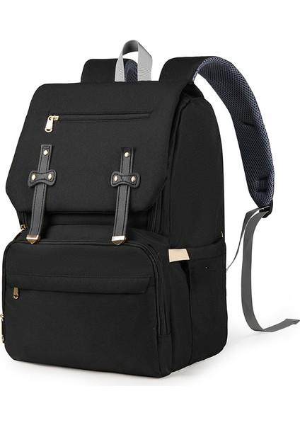 Omuz Mumya Çanta USB Şarj Çok Fonksiyonlu Su Geçirmez Anne Çanta Süt Depolama Yalıtımı Çanta Büyük Kapasiteli Anne Bebek Çanta (Yurt Dışından)