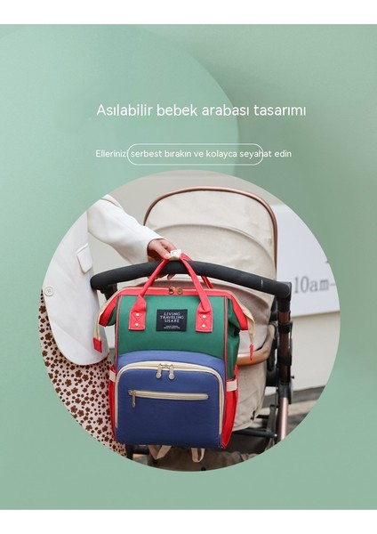 Mumya Çanta Moda Hafif Çok Fonksiyonlu Anne Bebek Çanta Büyük Kapasiteli Süt Saklı Seyahat Çantası Omuz Sırt Çantası (Yurt Dışından) modelleri