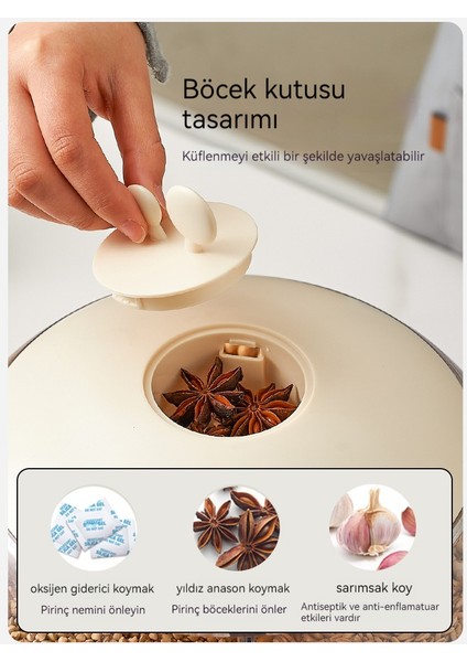 Yaratıcı ve Nem Geçirmez Döner Izgara Otomatik Olarak Pirinç Tahıl Depolama Tankı 6kg (Yurt Dışından) fırsatları