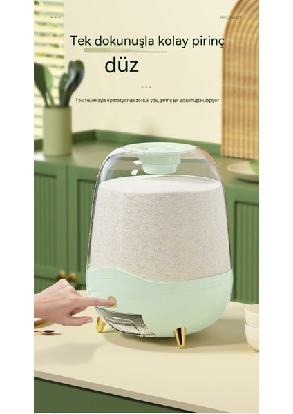 Gıda Sınıfı Mutfak Tahılları ve Tahıllar Pirinç Kovaları ile Basılır, Ev Tipi Büyük Kapasiteli 10KG ve Neme Dayanıklı Sızdırmaz Depolama Pirinç Kovaları 5kg (Yurt Dışından) fırsatları