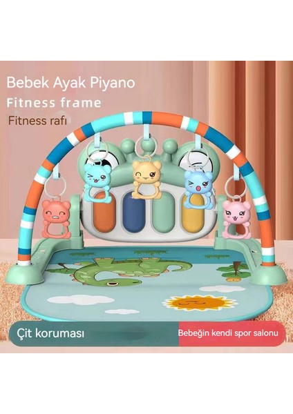 Bebek Spor Standı Müzik Pedal Oyuncak 0-36 Ay Doğan Bebek Müzik Piyano Oyun Pedi (Yurt Dışından)