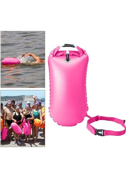 Yüzme Şamandıra Şamandıra Güvenlik Çantası Şişme Açık Su Açık Kuru Yaşam Kemer 20L Pembe 27X63 cm (Yurt Dışından) modelleri