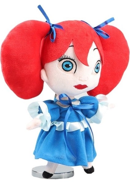 Fıy Poppy Playtime Kızıl Saçlı Kız Bebek Peluş 0yuncak 25CM - Mavi/kırmızı (Yurt Dışından)