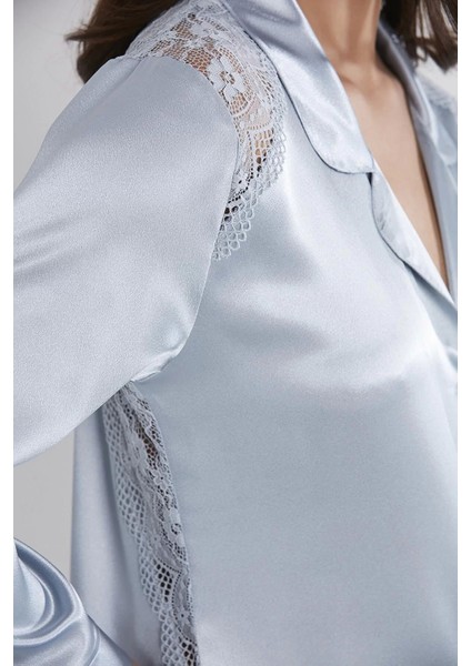 1438 Saten Dantelli Pijama Takımı fırsatları