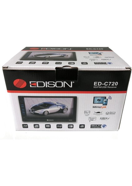 ED-C720 Double Teyp 7 İNÇ/4*50W/BLUETOOTH USB Sd/ön ve Arka Kamera Desteği/ Rca Çıkış