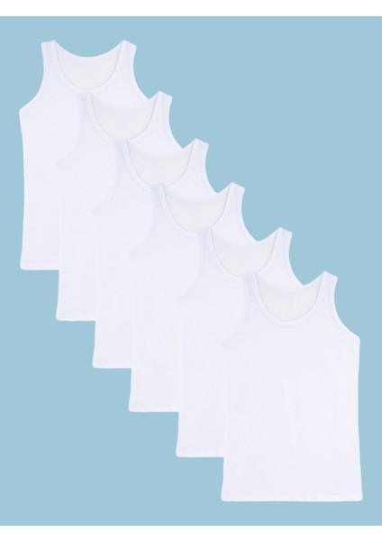 Erkek Çocuk Pamuklu Penye 6'lı Atlet modelleri