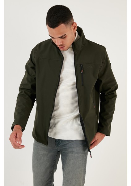 Su İtici Slim Fit Dik Yaka Softshell İnce Mont Erkek MONT 649003 fırsatları