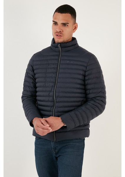 Su Itici Slim Fit Cepli Dik Yaka Şişme Mont Erkek Mont 649010 fiyatları