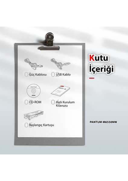 Life Teknoloji Pantum M6550NW Yazıcı + Tarayıcı + Fotokopi + Network + Wi-Fi Mono Çok Fonksiyonlu Lazer Yazıcı