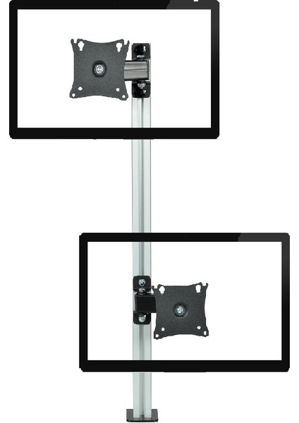 Ma-04 Masa Üstü Dikey Ikili Monitör Askı Aparatı17"-27