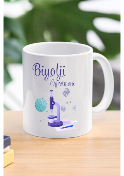 Biyoloji Öğretmeni Tasarımlı Kupa Bardak