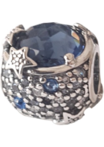 Yıldızlı Gece Charm | 925 Ayar Gümüş fiyatları