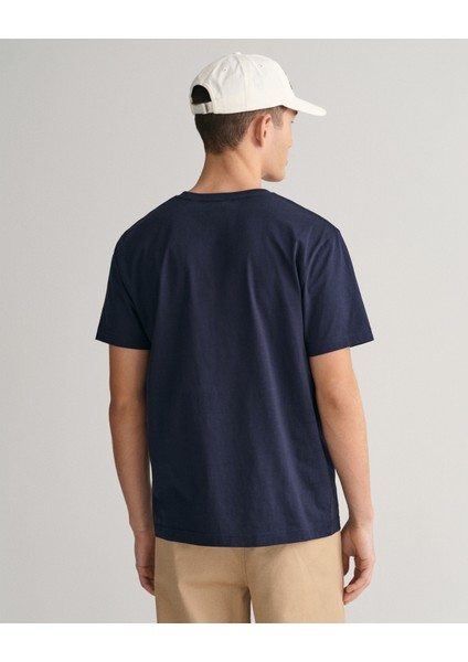 Erkek Lacivert Regular Fit Bisiklet Yaka Logolu T-Shirt 2003184.433 fiyatları