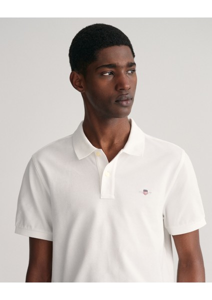 Erkek Beyaz Regular Fit Logolu Polo 2210.110 fırsatları