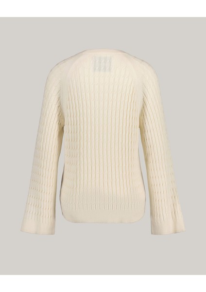 Kadın Krem Regular Fit Bisiklet Yaka Desenli Kazak 4804154.130 fiyatları