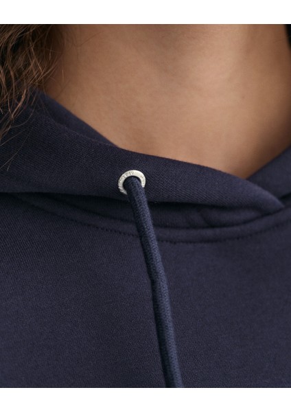 Kadın Lacivert Regular Fit Kapüşonlu Logolu Sweatshirt 4203648.433