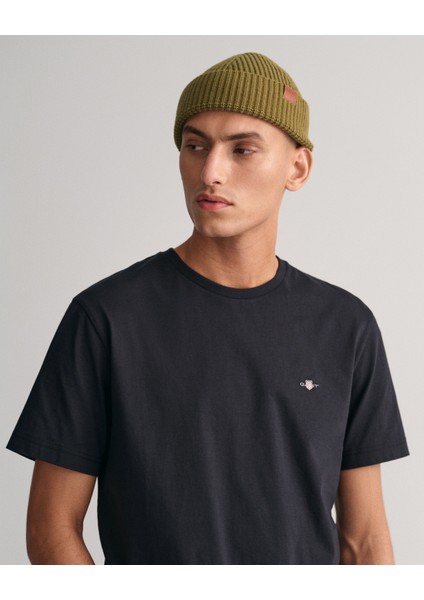 Erkek Siyah Regular Fit Bisiklet Yaka Logolu T-Shirt 2003184.5 fırsatları