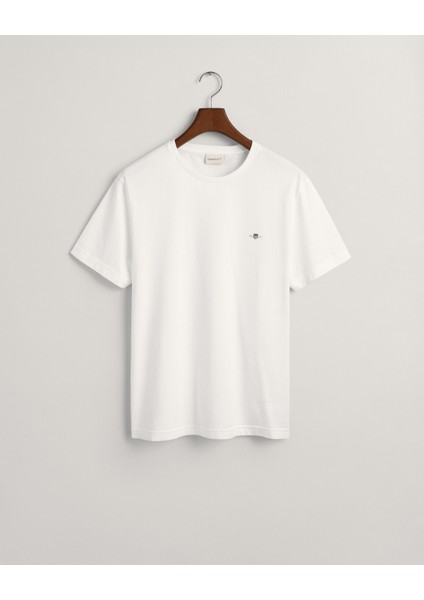 Erkek Beyaz Regular Fit Bisiklet Yaka Logolu T-Shirt 2003184.110 modelleri