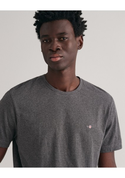 Erkek Gri Regular Fit Bisiklet Yaka Logolu T-Shirt 2003184.95 fırsatları