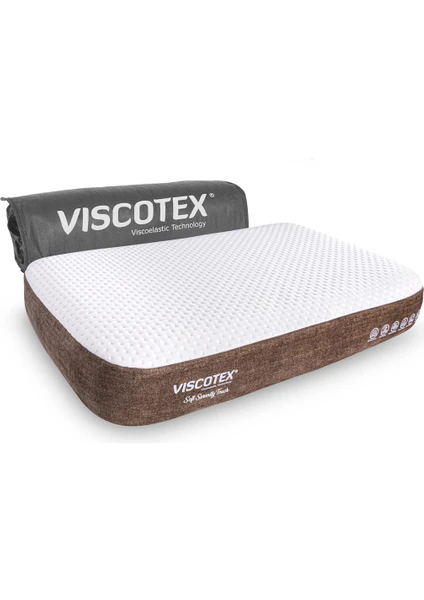 Soft Serenity Ergonomik Visco Yastık 65X43X12CM | Boyun Ağrıları Için Yumuşak Hafızalı Baş Yastığı