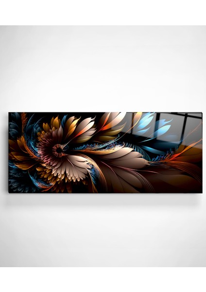 Renkli Tüyler Cam Tablo, Dekoratif Cam Tablo modelleri