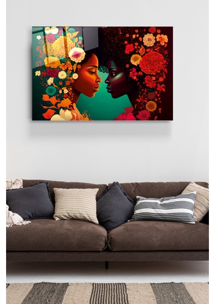 Woman Flower Cam Tablo, Dekoratif Cam Tablo fırsatları