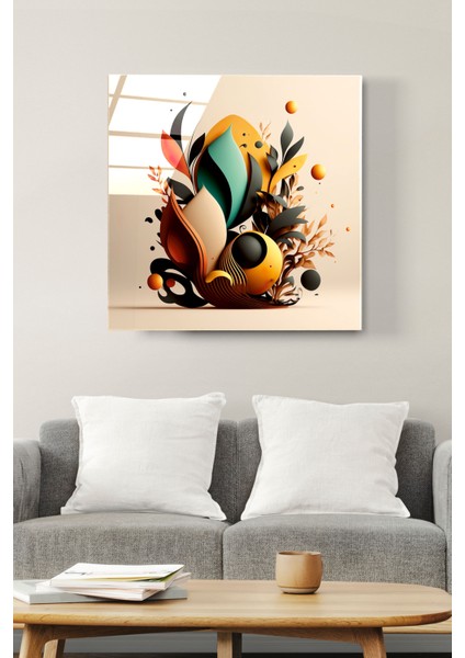 Geometrik Desen Cam Tablo, Dekoratif Cam Tablo