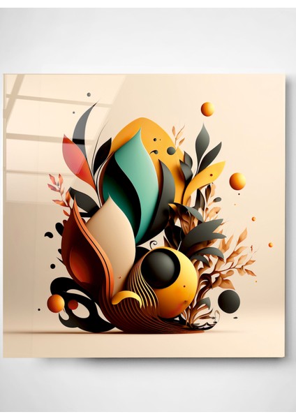 Geometrik Desen Cam Tablo, Dekoratif Cam Tablo modelleri