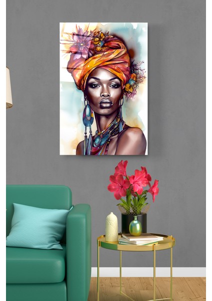 Afrikalı Kadın Cam Tablo, Dekoratif Cam Tablo fırsatları