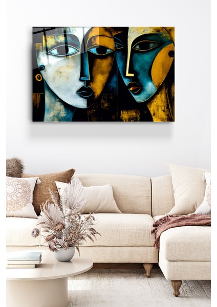 Cubism Art Cam Tablo, Dekoratif Cam Tablo