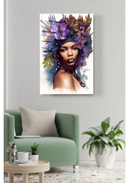 Afrikalı Kadın Cam Tablo, Dekoratif Cam Tablo fırsatları