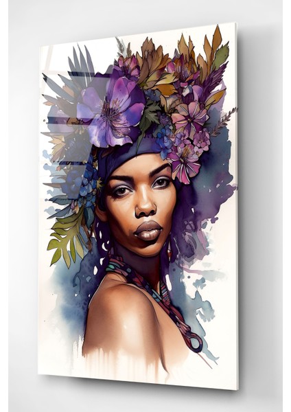 Afrikalı Kadın Cam Tablo, Dekoratif Cam Tablo indirimleri