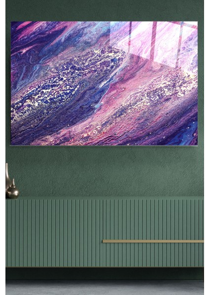 Purple And Pink Cam Tablo, Dekoratif Cam Tablo