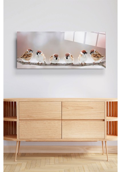 Serçeler Cam Tablo, Dekoratif Cam Tablo