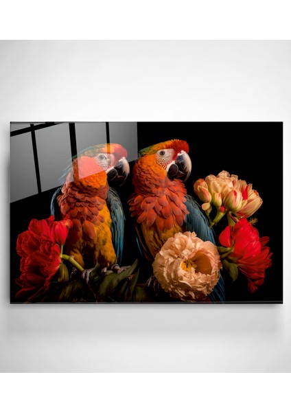 Papağanlar Cam Tablo, Dekoratif Cam Tablo fiyatları